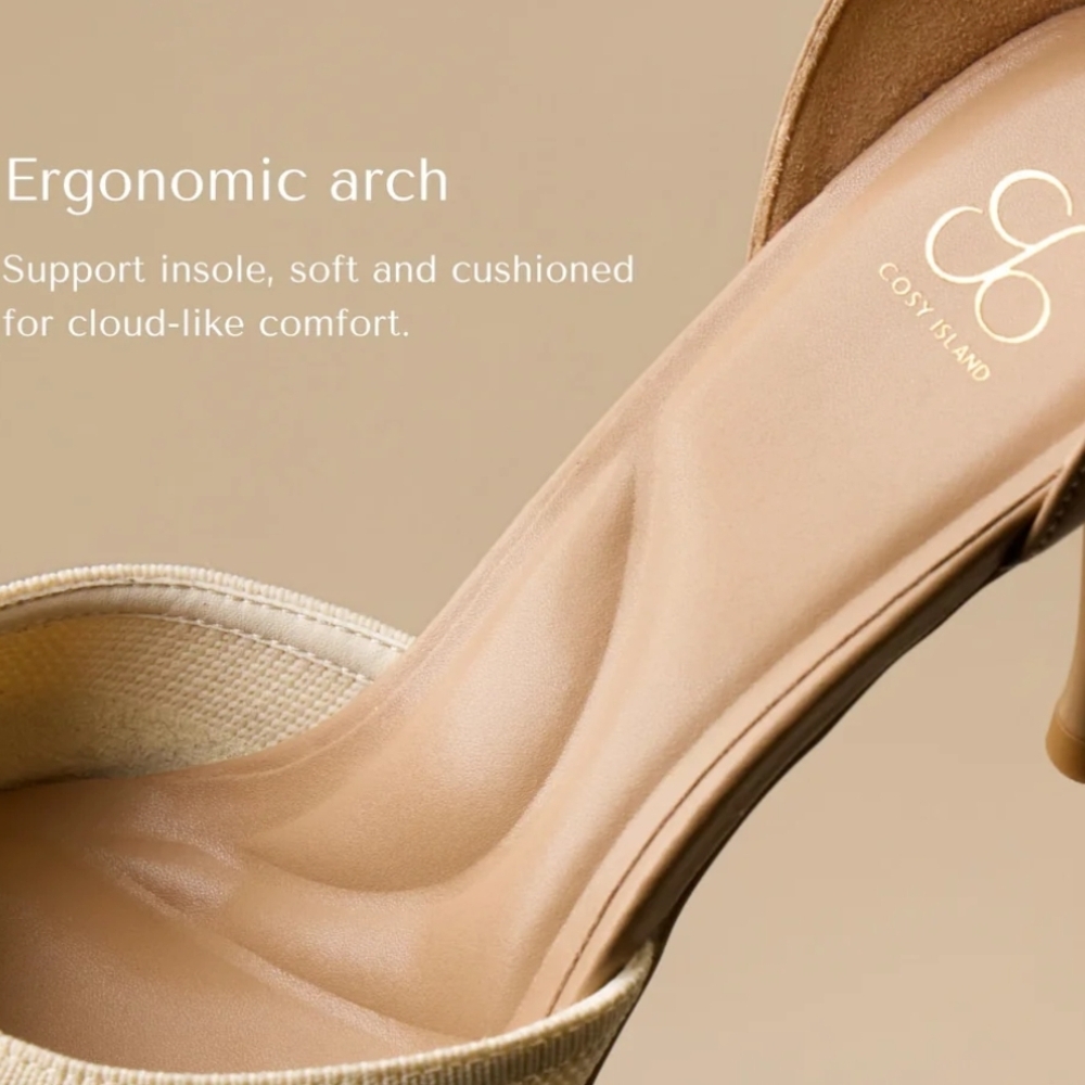 Nude Pointed Ankle-Strap Pump - Picture 10 of 12